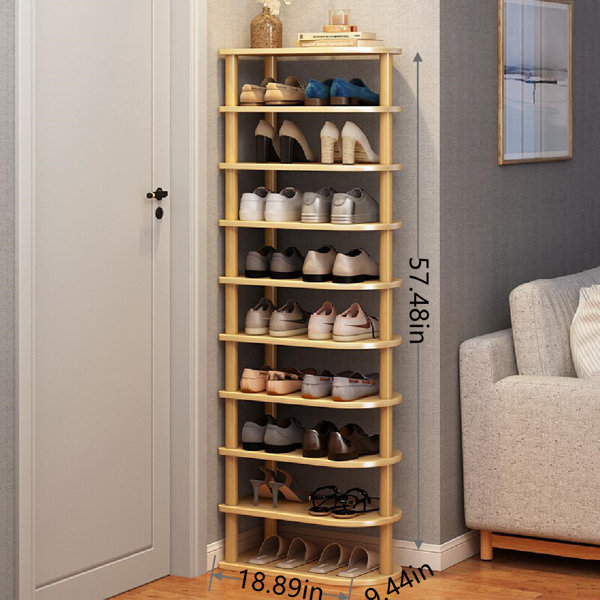 20 Pair Solid Wood Shoe Rack